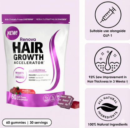 Tired of Thinning Hair & Clumps in the Drain? Renova Revitalizes Your Follicles From Within.
