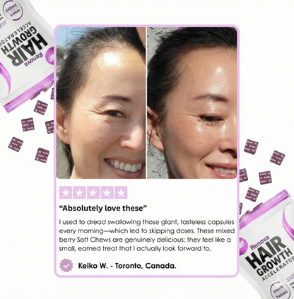 Tired of Thinning Hair & Clumps in the Drain? Renova Revitalizes Your Follicles From Within.