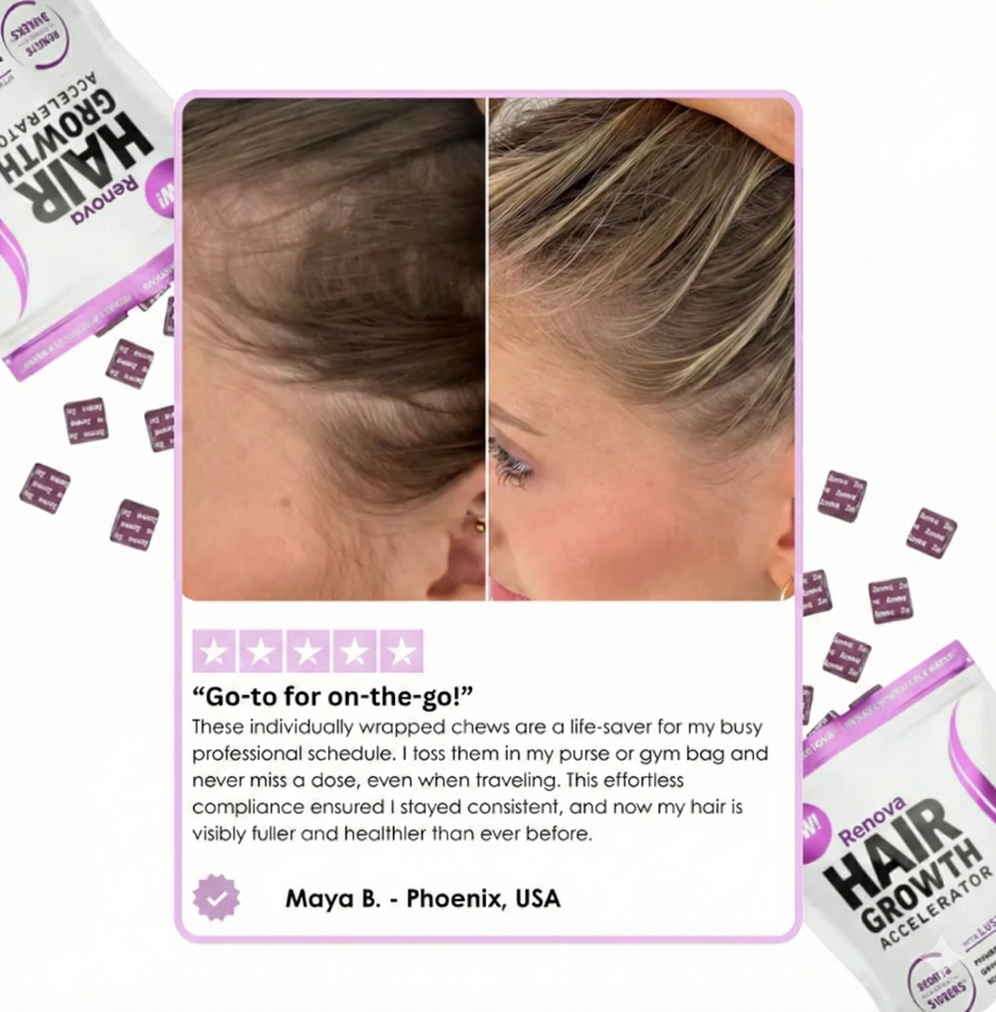 Tired of Thinning Hair & Clumps in the Drain? Renova Revitalizes Your Follicles From Within.