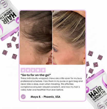 Tired of Thinning Hair & Clumps in the Drain? Renova Revitalizes Your Follicles From Within.